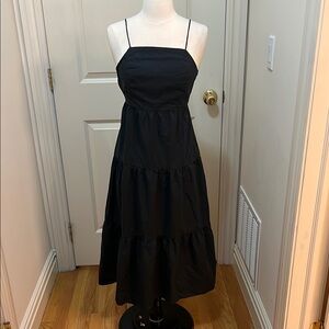 Rails Black Tiered Midi Sundress